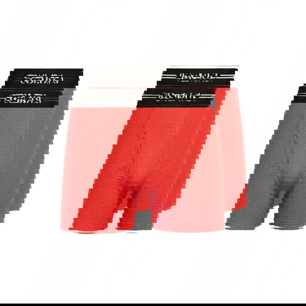 Crosshatch Mens Hexter Boxer Shorts (Pack Of 2) - Red
