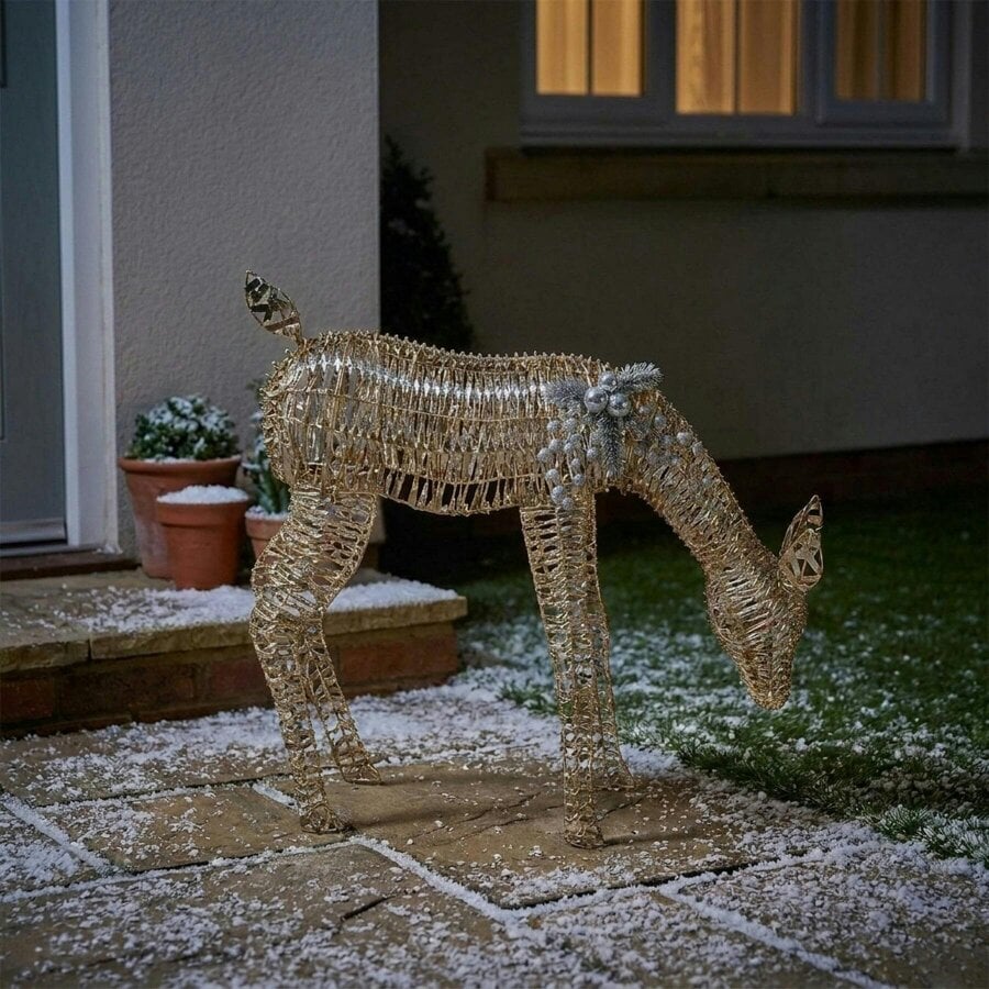 Garden Greatness Gold LED Reindeer Christmas Decor