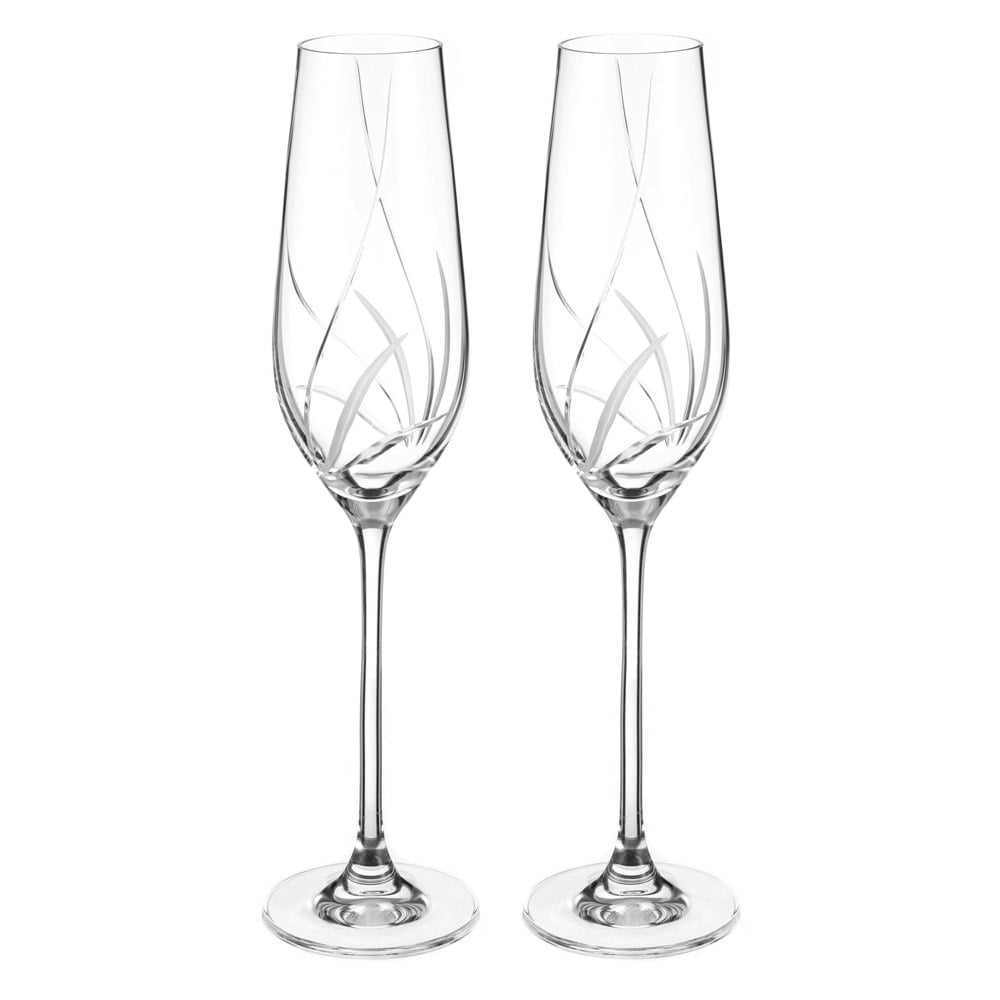 Diamante Meadow Collection Champagne Flutes - Set of 2