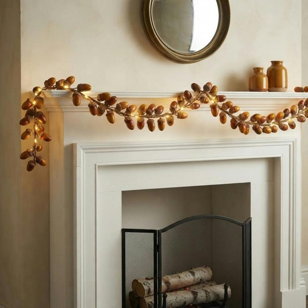 Garden Greatness 1M Autumn Harvest LED Acorn Garland