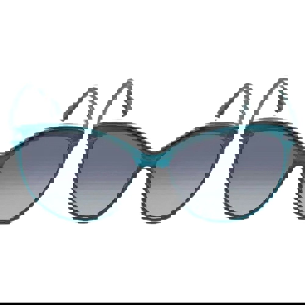 Calvin Klein Crystal Teal Framed Grey Gradient Lensed Sunglasses