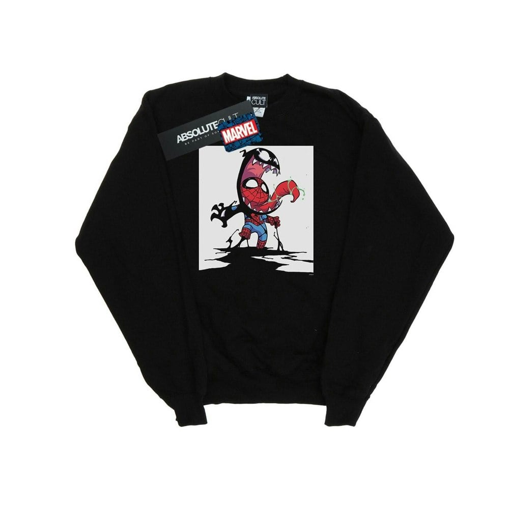 Marvel Mens Spider-Man Venom Cartoon Sweatshirt - Black