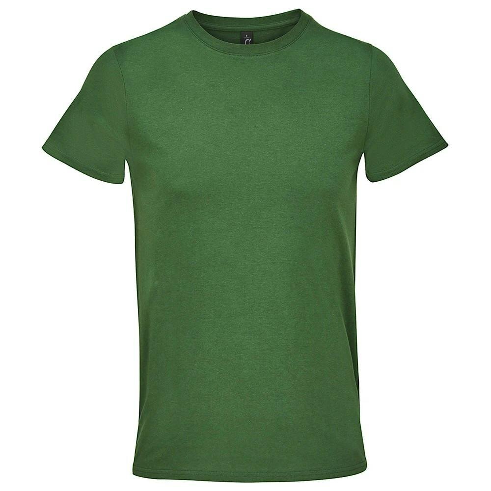 SOLS Unisex Adult Titan T-Shirt - Dark Green - Dark Green - 100% Ringspun Semi-Combed Cotton