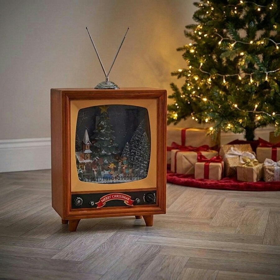 Garden Greatness Lit Musical TV Snow Blower with Village Scene