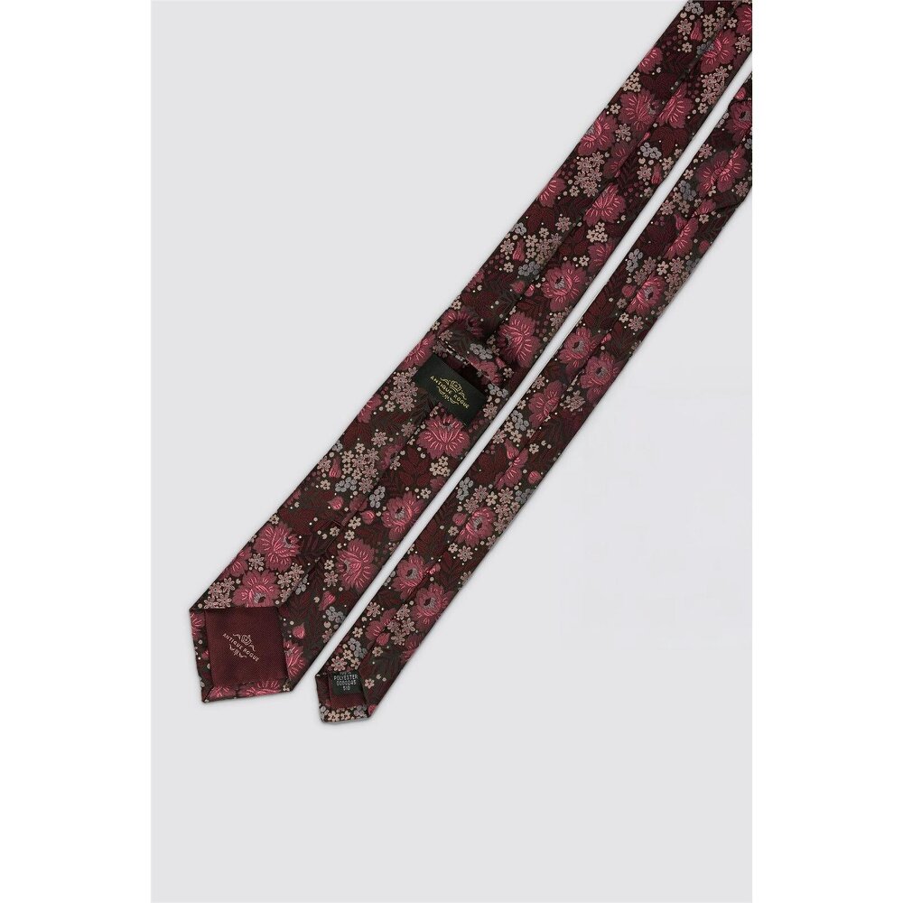 Antique Rogue Pink Winter Floral Tie