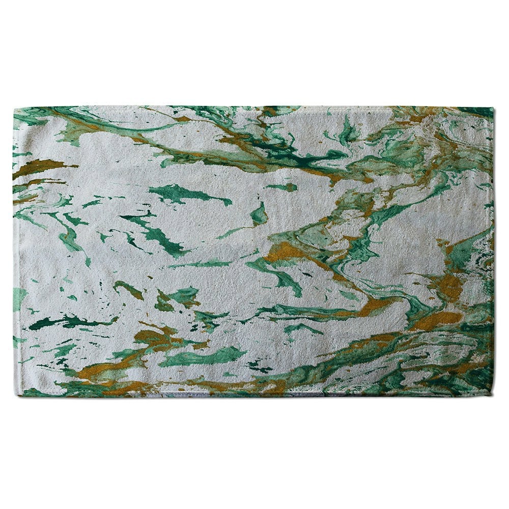 Benjamin Tate Design Green & Golden Marble (Bath Towel)