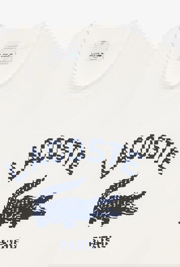 Lacoste Signature Print Cotton T-Shirt