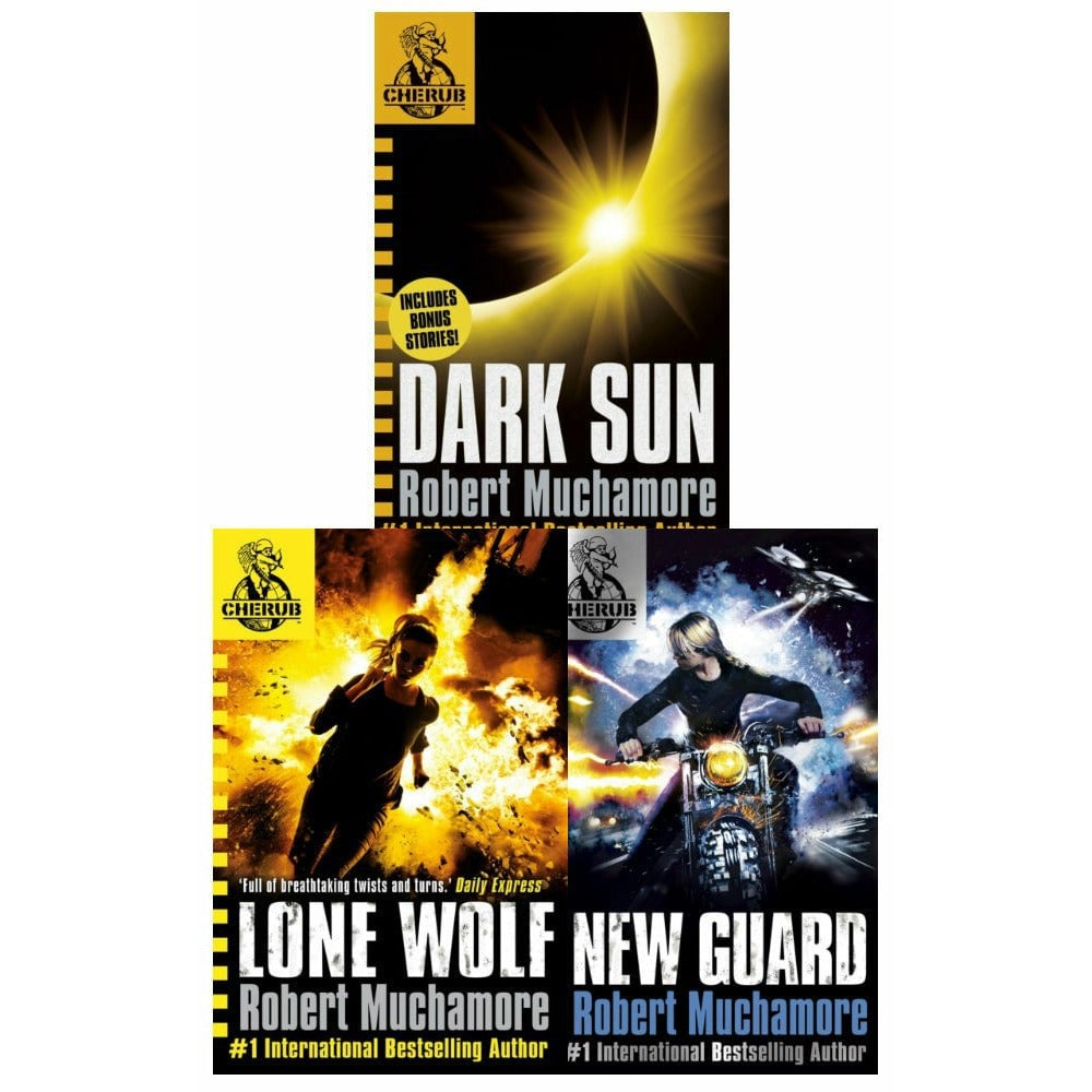 Hachette Robert Muchamore Cherub Series Collection 3 books Set - New Guard, Lone Wolf, Dark Sun