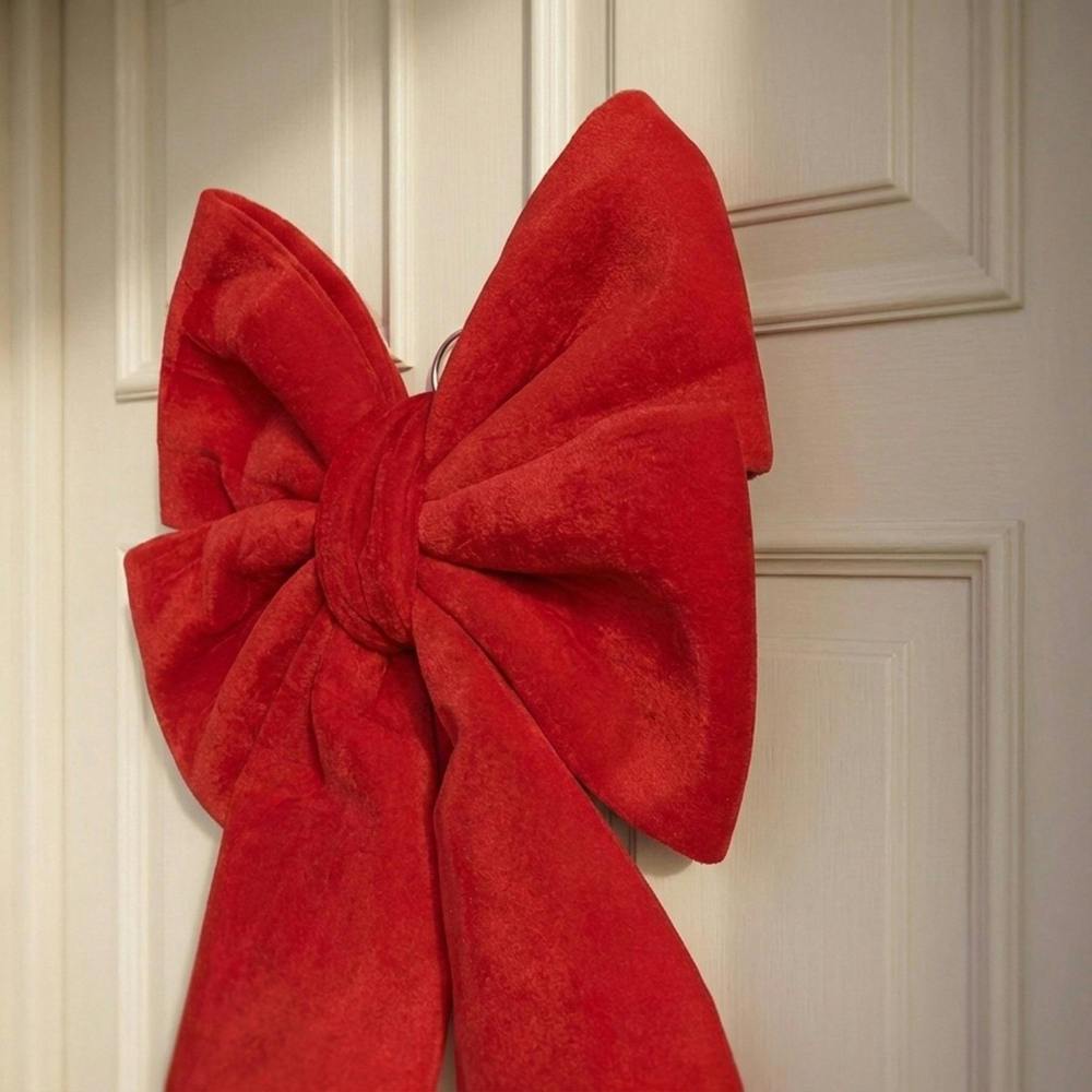Garden Greatness XL Classic Red Velvet Decorative Bow
