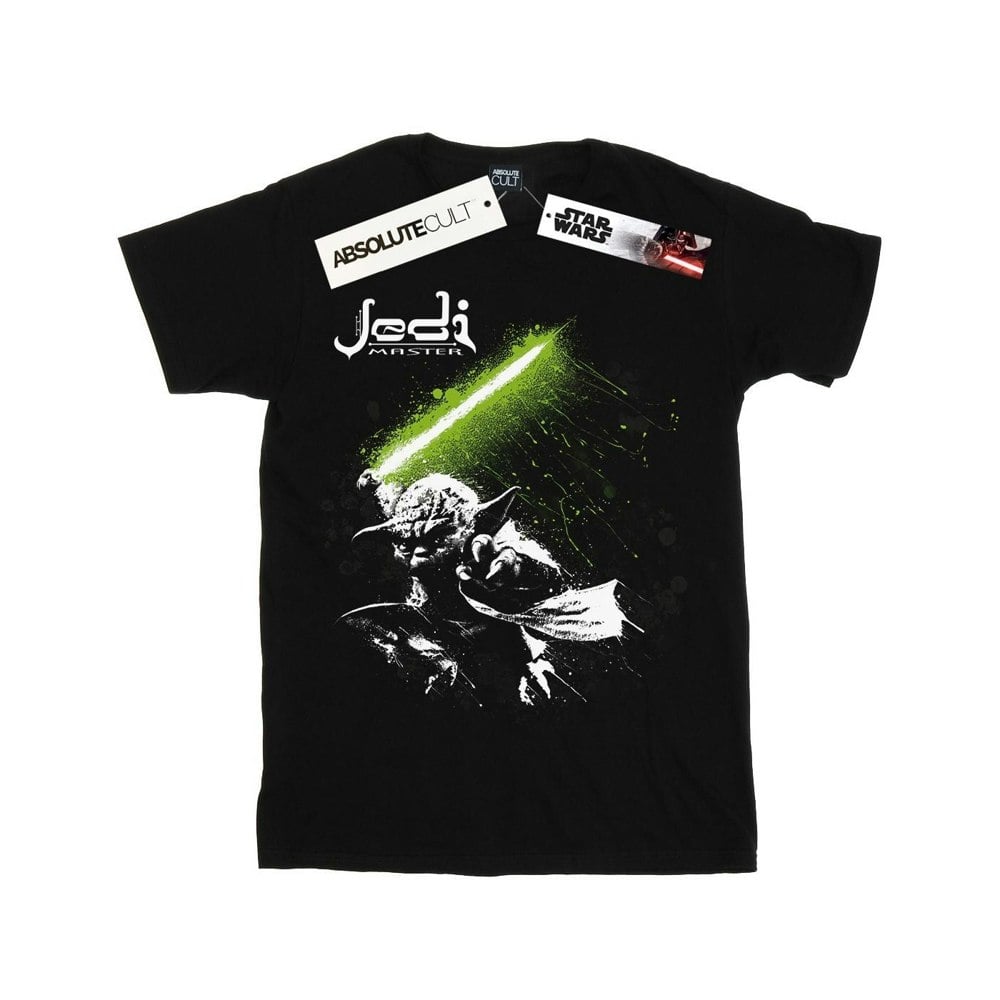 Star Wars Girls Yoda Jedi Master Cotton T-Shirt - Black