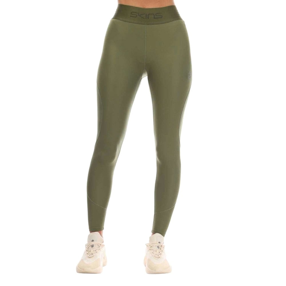 Skins Womens/Ladies Series-2 Long Leggings - Khaki Green