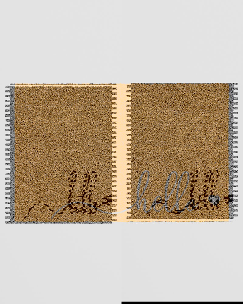 Hello Scribble Heart Doormat