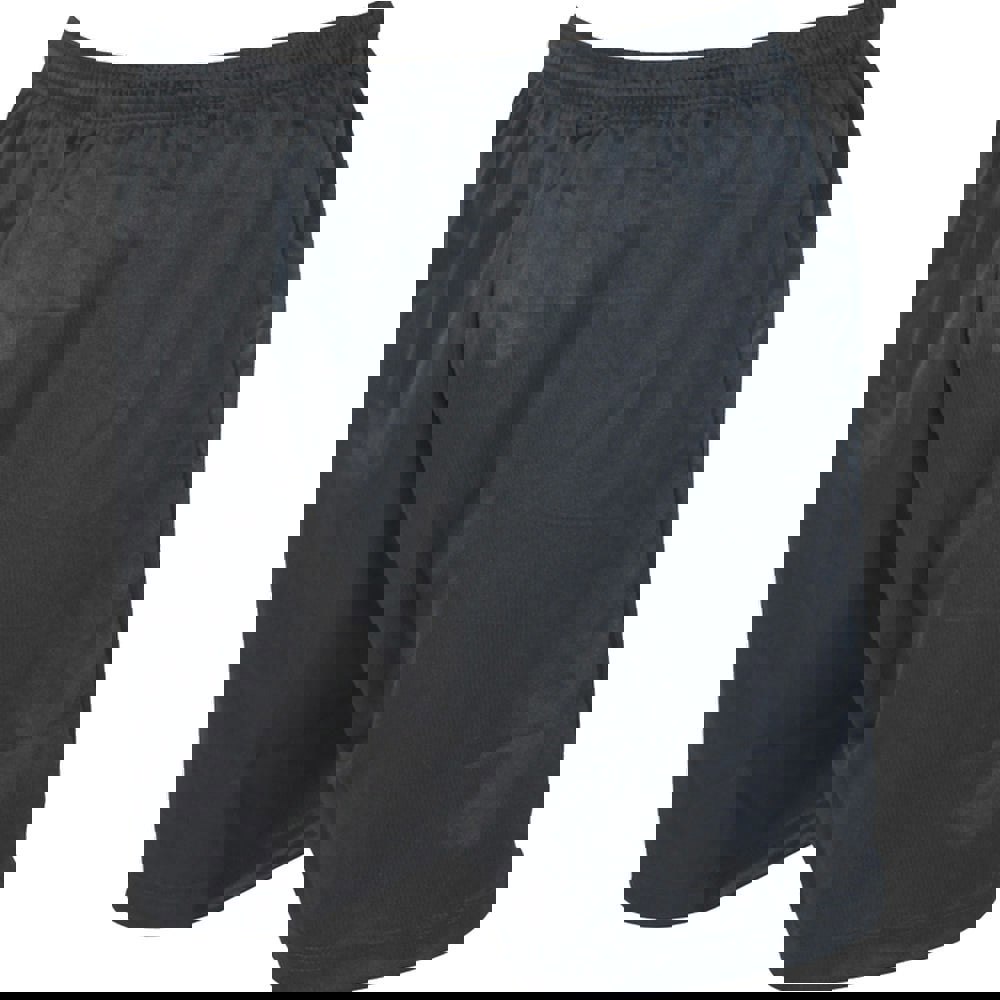 M/L - BLACK Junior Sports Micro Stripe Training Shorts Bottoms - Unisex Football