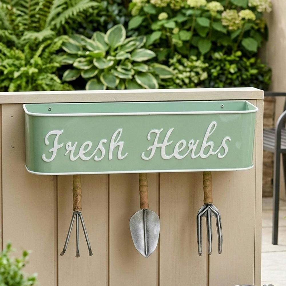Garden Greatness Green Fresh Herbs Garden Sign