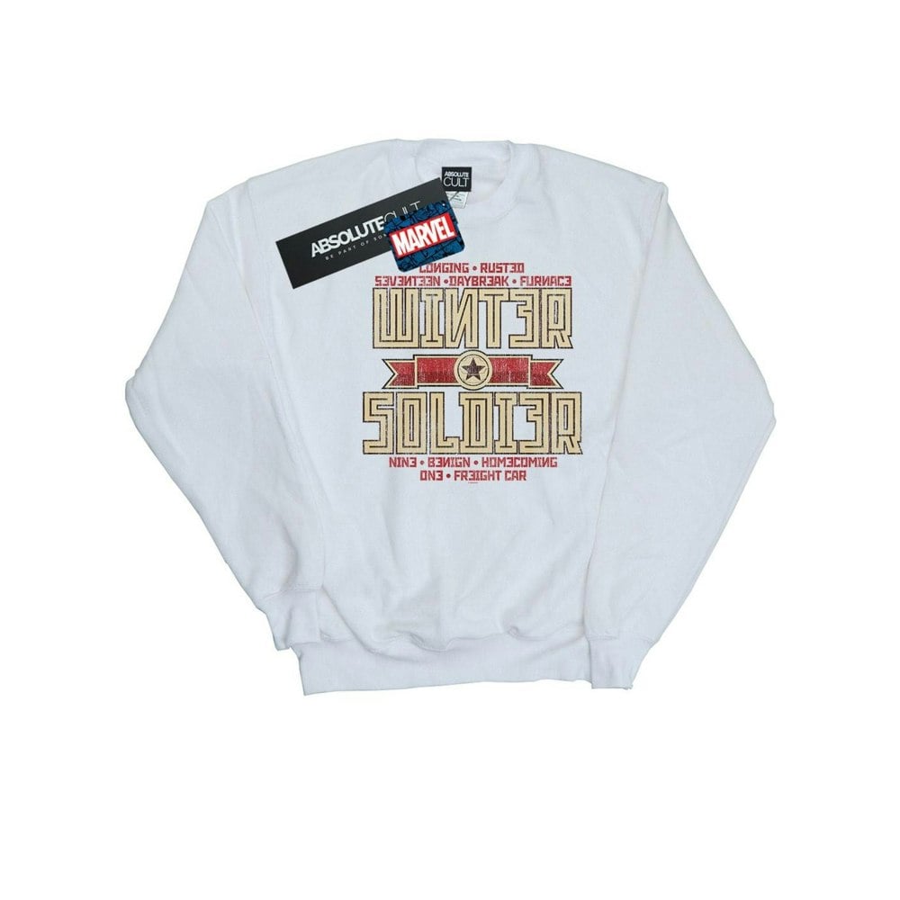 Marvel Womens/Ladies Winter Soldier Trigger Badge Sweatshirt - White