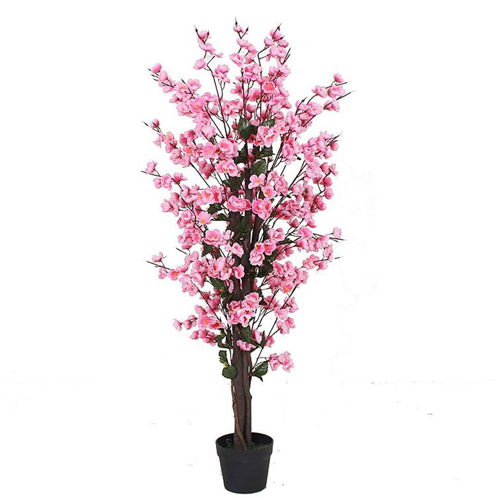 Leaf 120cm Artificial Pink Cherry Blossom Tree