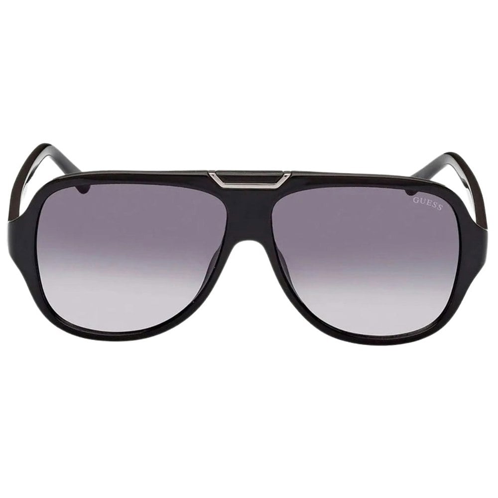 Guess Gradient Smoke Lensed Shiny Black Sunglasses