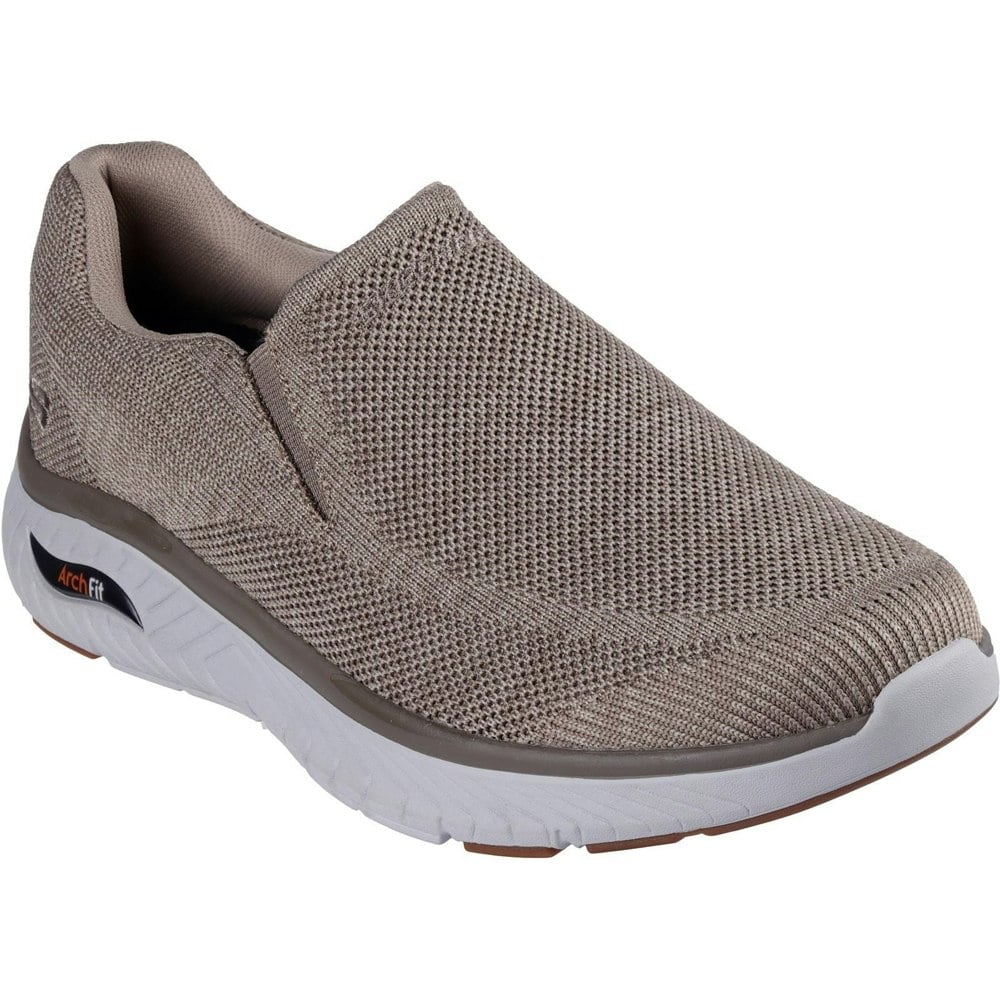 Skechers Arch Fit Crosser Locke Polyester Men's Taupe Trainers