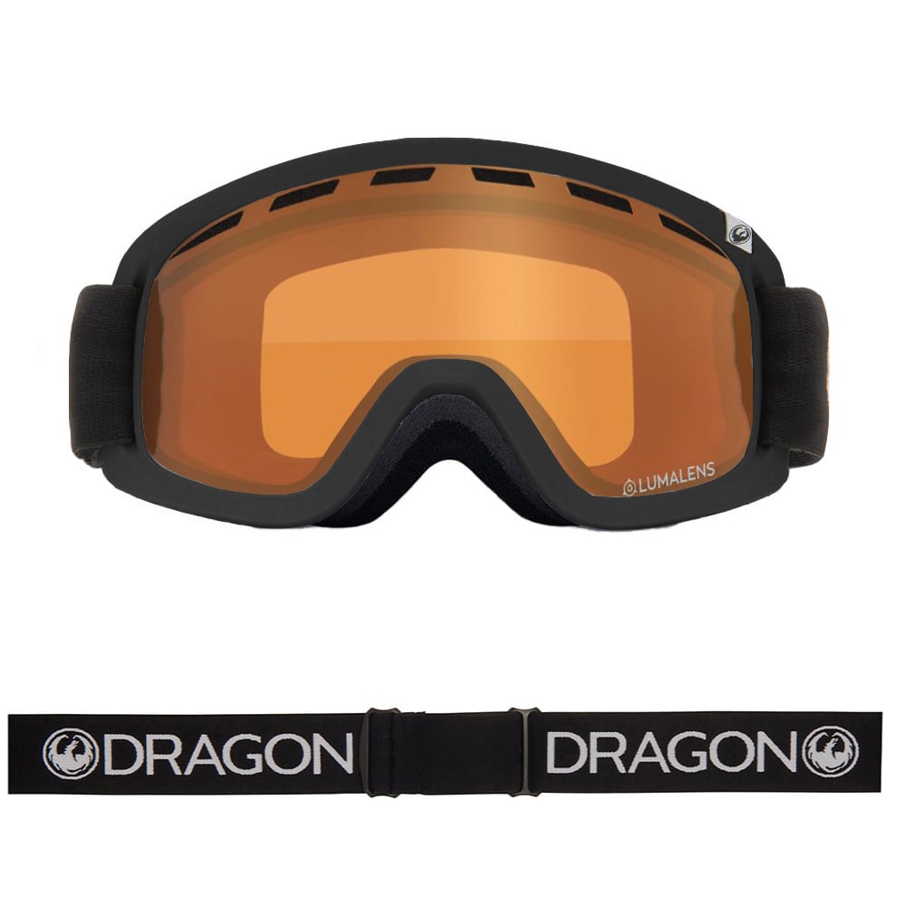 Dragon D2 - Black with Lumalens Amber Lens