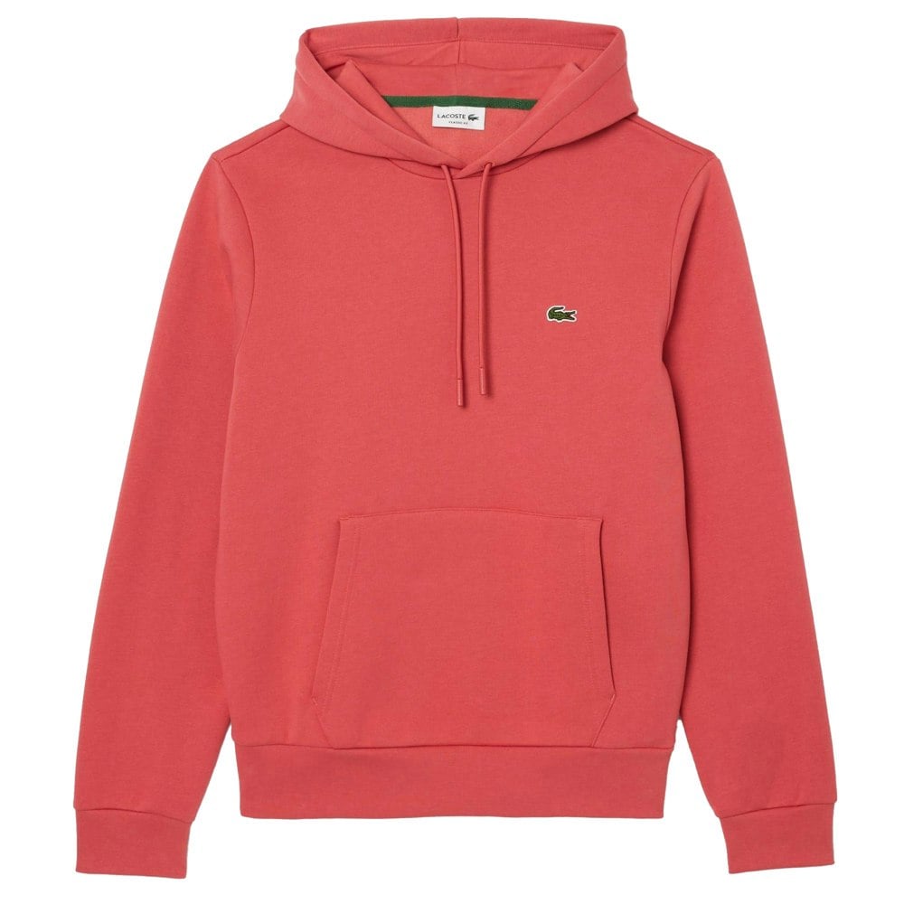 Lacoste Mens Organic Cotton Full Zip Hoodie - Red