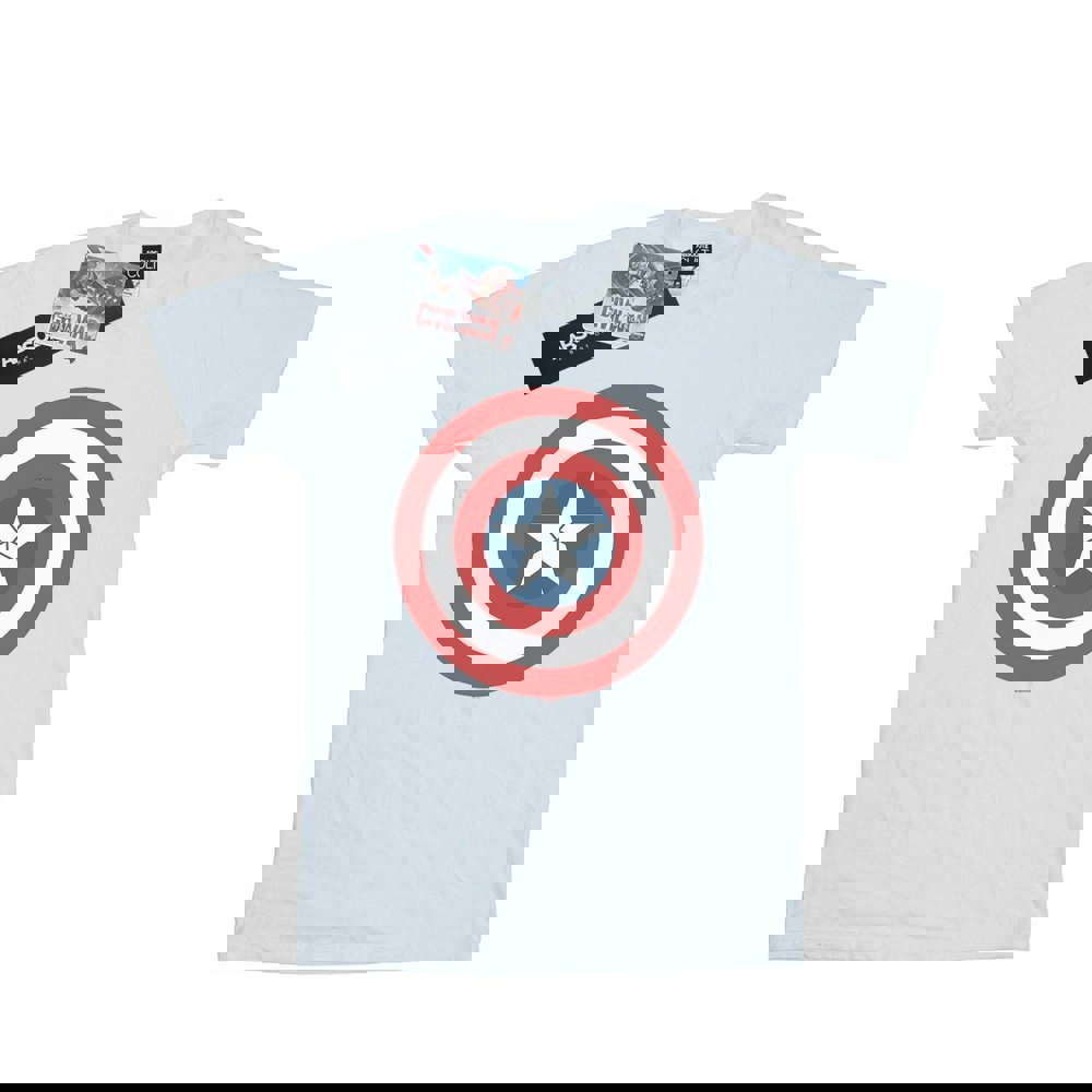 Marvel Boys Captain America Civil War Shield T-Shirt - White