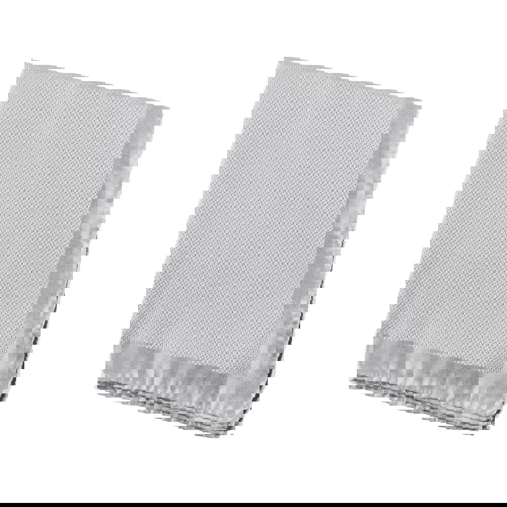 Alexander McQueen woven silk pocket square in pale grey