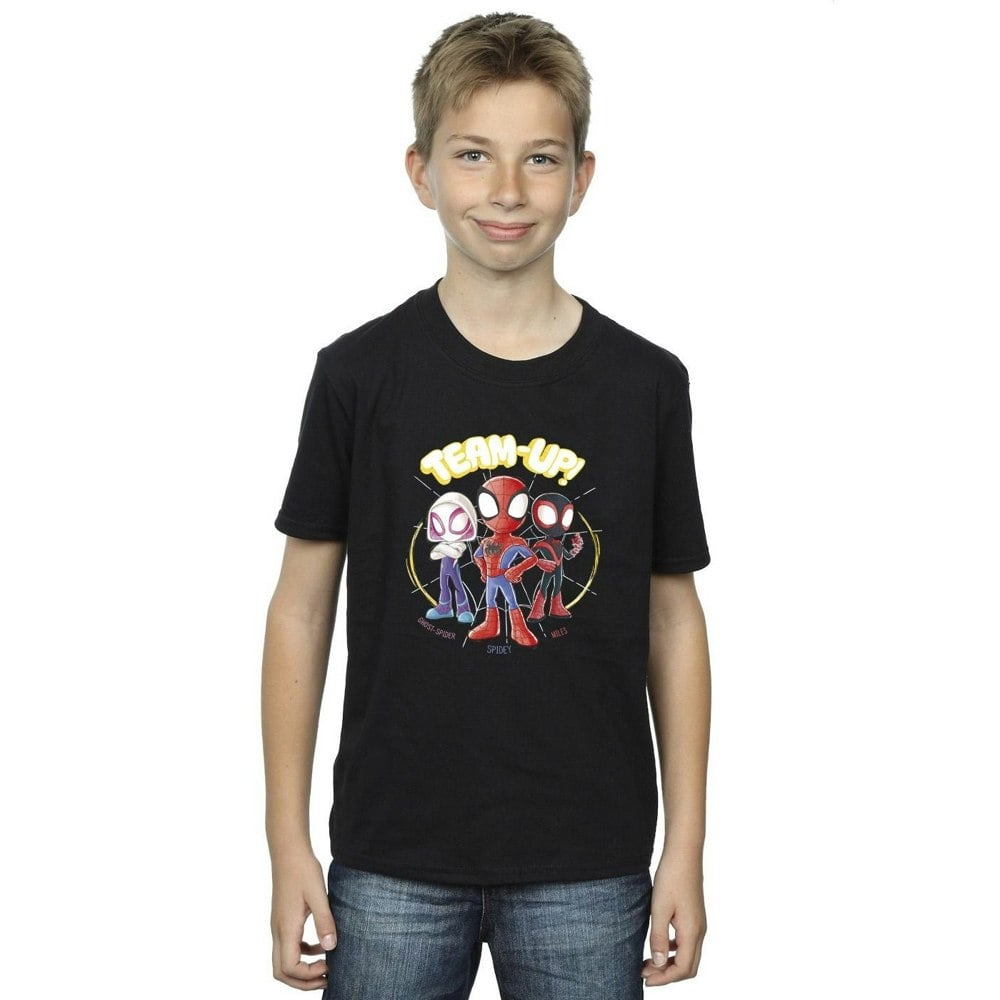 Marvel Boys Spidey And His Amazing Friends Sketch T-Shirt - Black