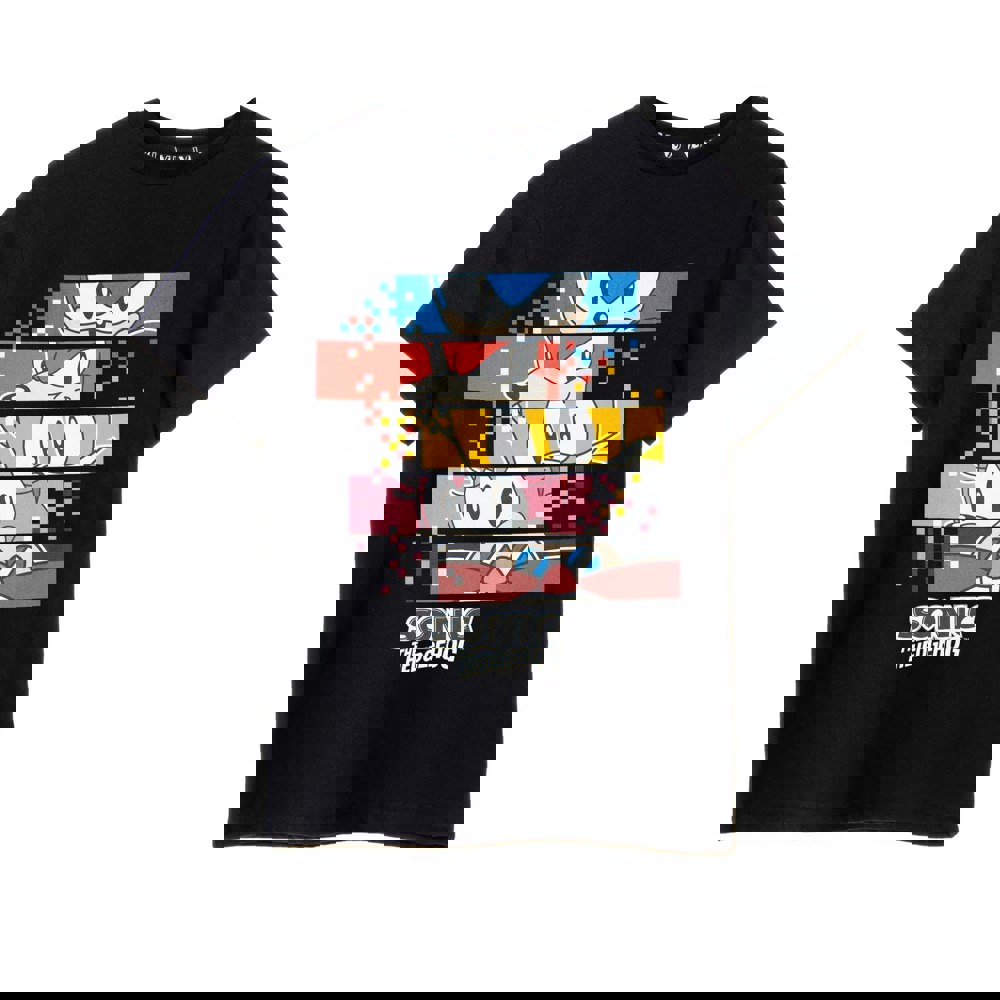 Sonic The Hedgehog Boys Pixel T-Shirt - Black