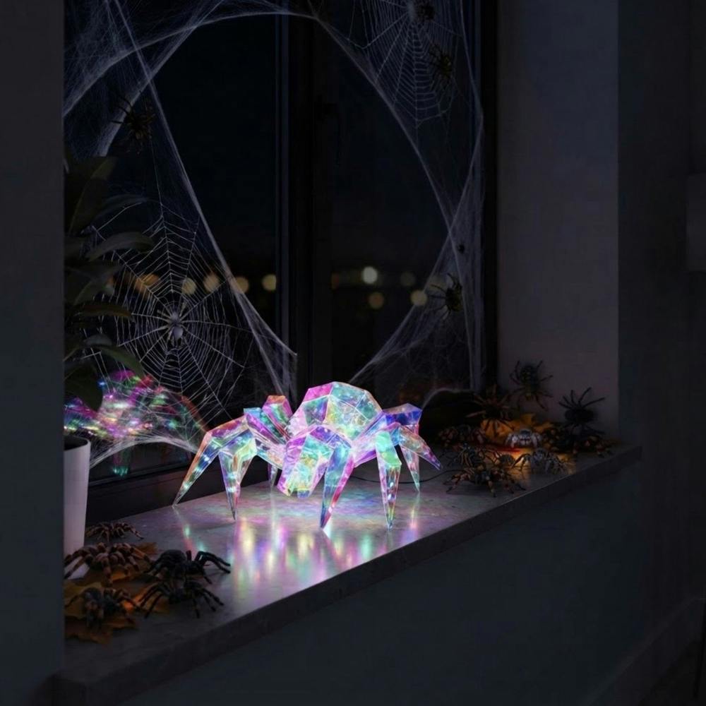 Garden Greatness Illuminated Crystal Spider Decoration