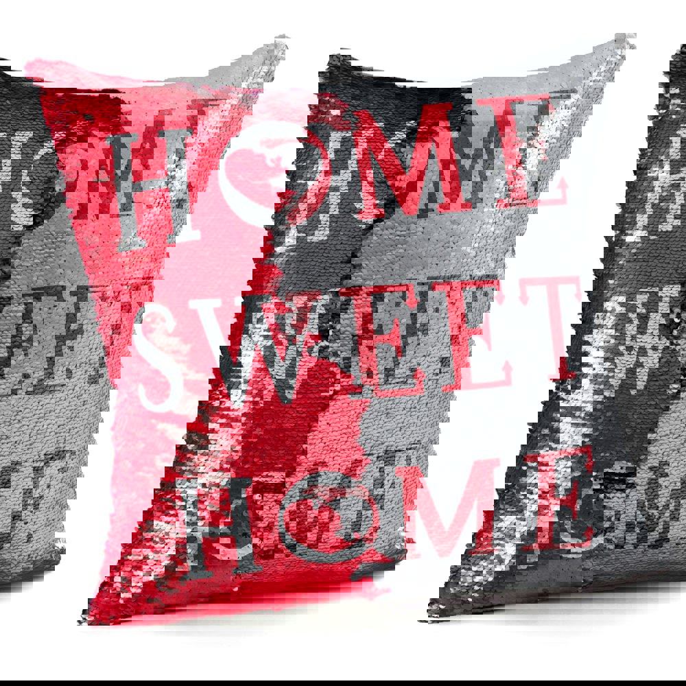 Velosso Fun Sequins Home Sweet Home Cushion - 43cm x 43cm