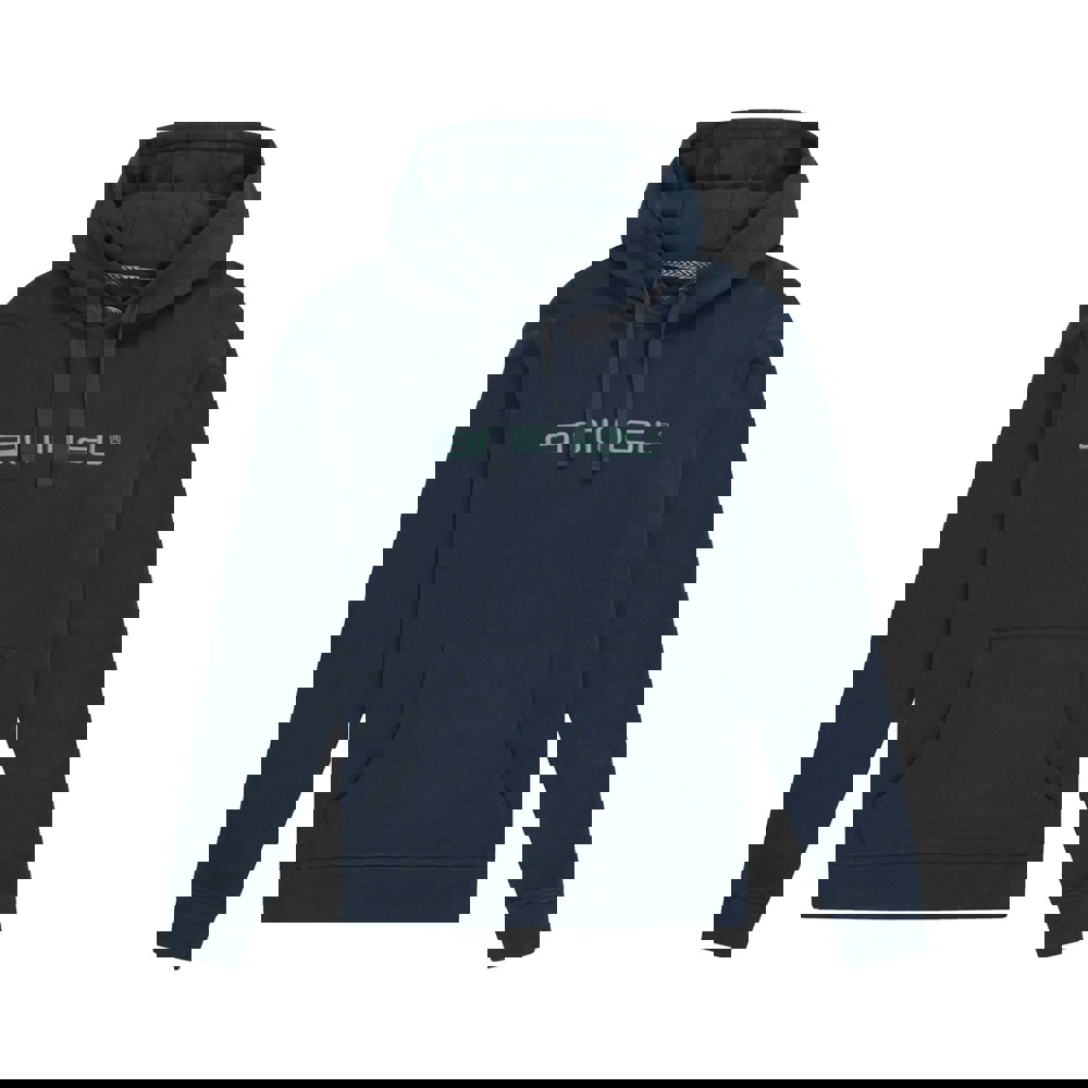 Animal Mens Driver Logo Organic Hoodie - Navy