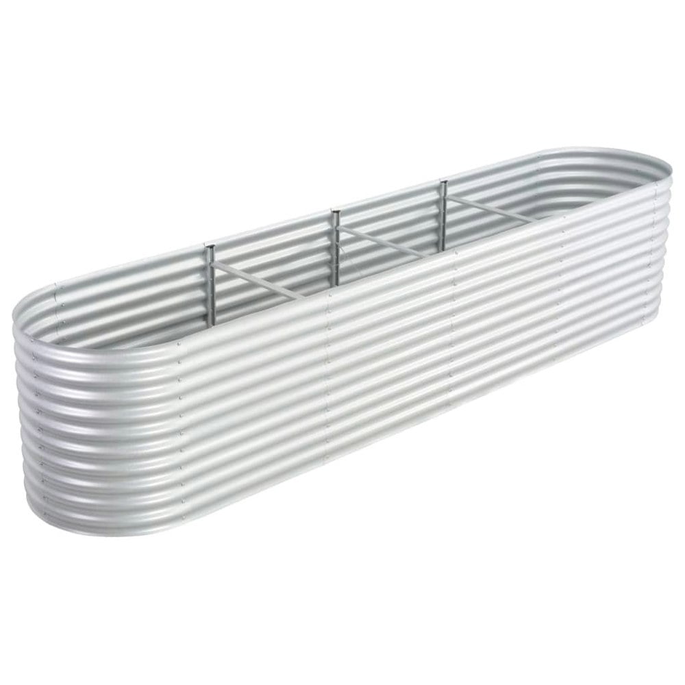 Berkfield Garden Raised Bed 400x80x81 cm Galvanised Steel Silver