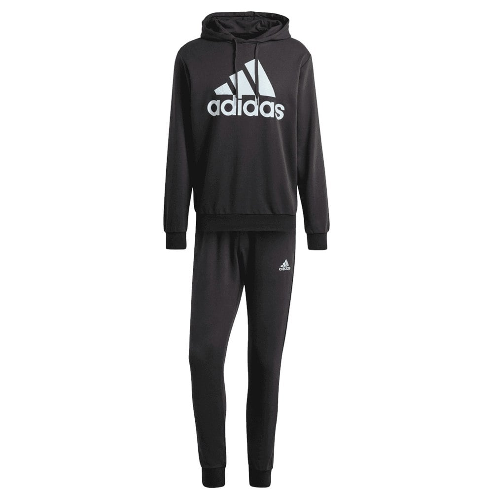 Adidas Mens Big Logo French Terry Tracksuit - Black