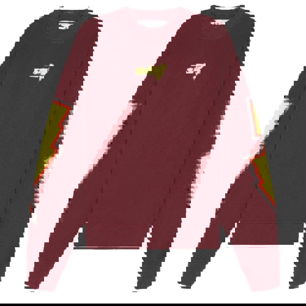 Off-White Thunder Stable Skate Fit Crewneck Burgundy Sweatshirt XXL