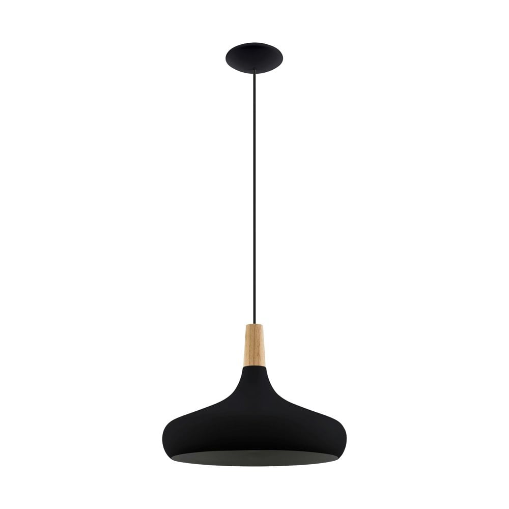 EGLO Sabinar Metal/Wood Single Pendant Light