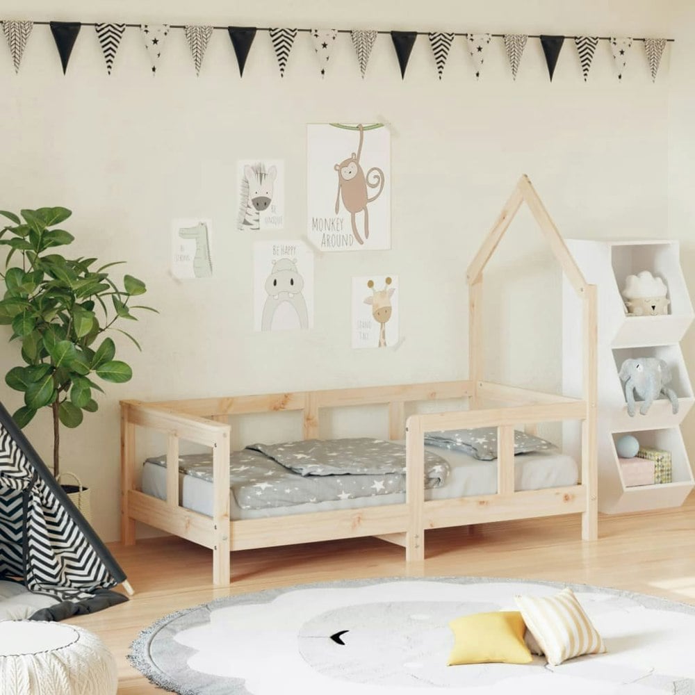 Berkfield Kids Bed Frame 70x140 cm Solid Wood Pine