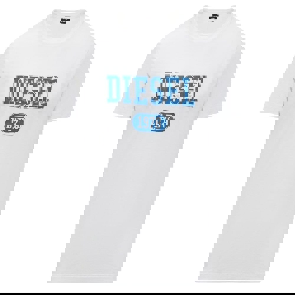 Diesel 1976 Varsity Logo White T-Shirt S