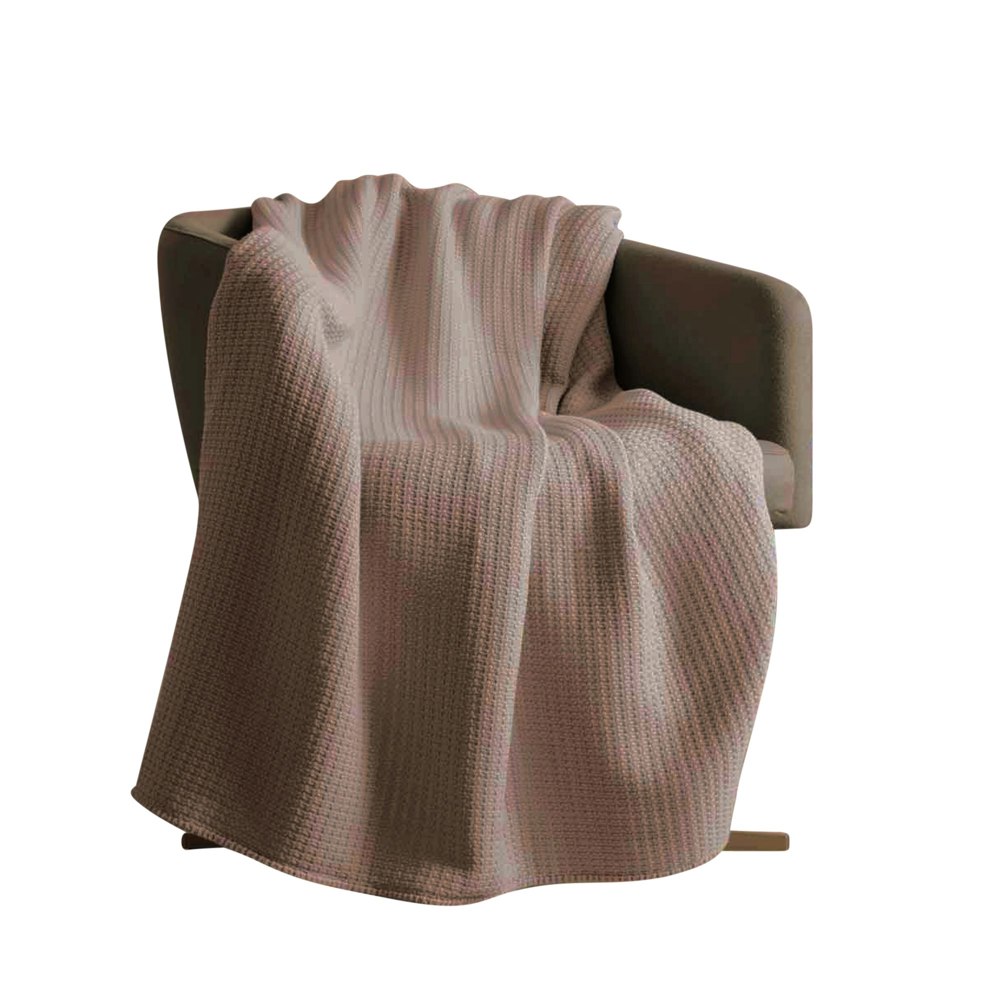 Belledorm Luxury Waffle Throw - Natural