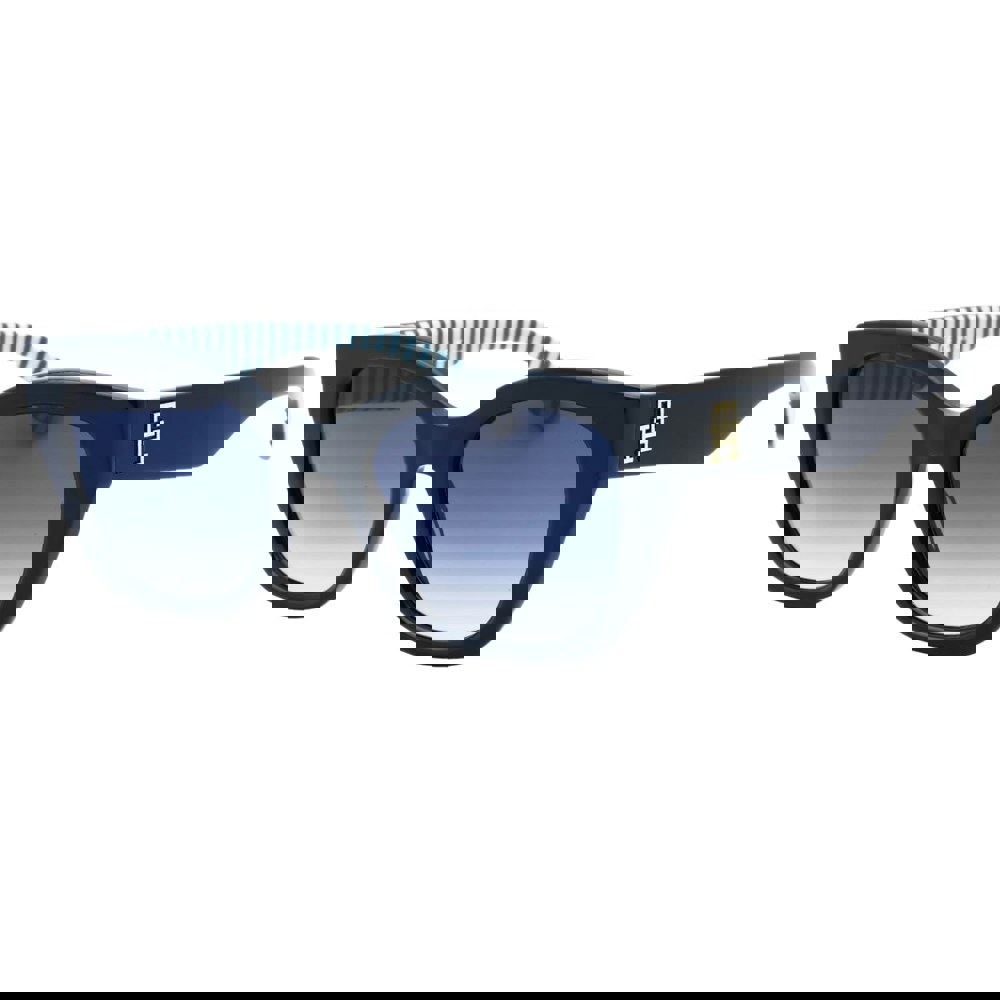 Tommy Hiliger Blue Lens Dark Blue Pattern Sunglasses One Size