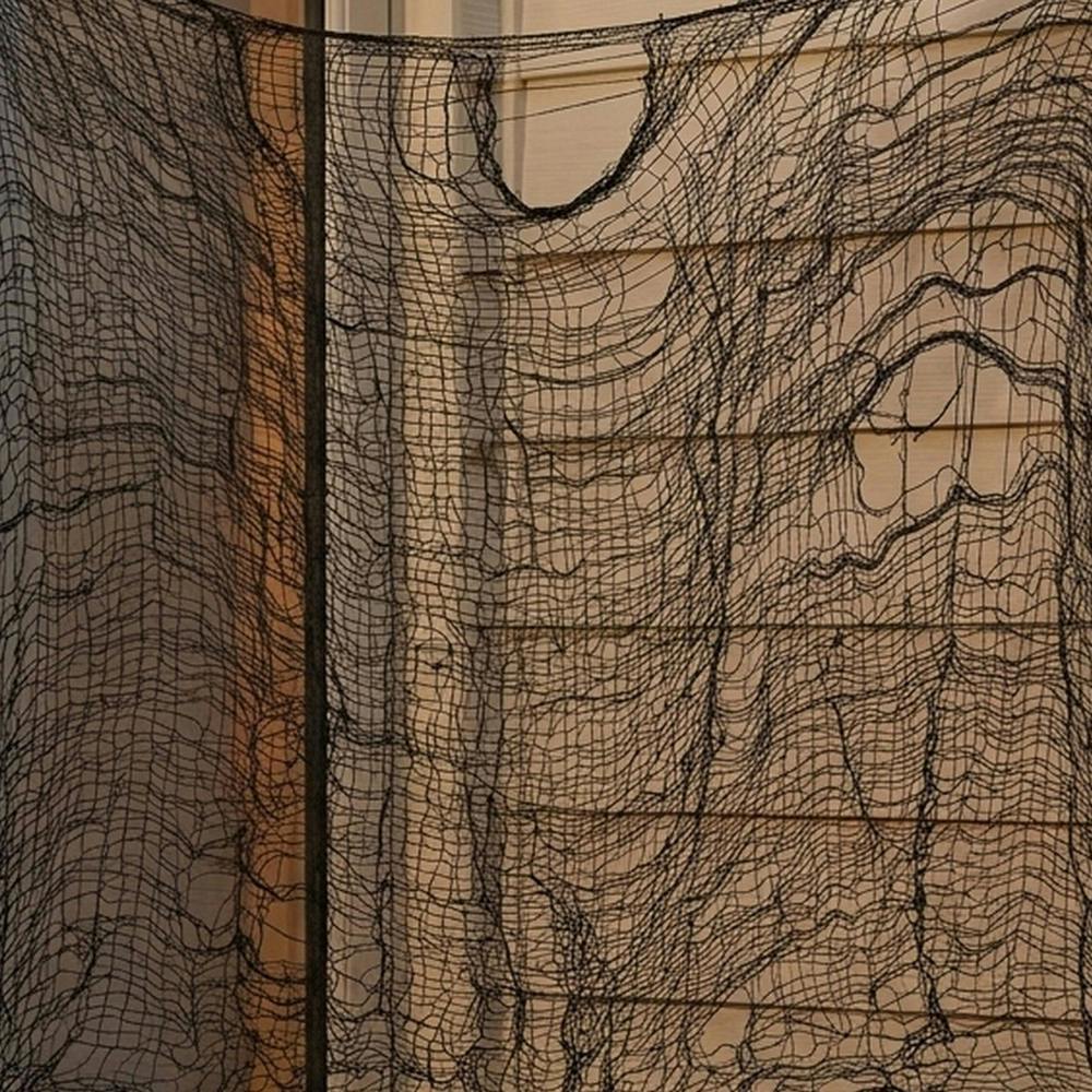 Garden Greatness Spooky Black Halloween Mesh Drape