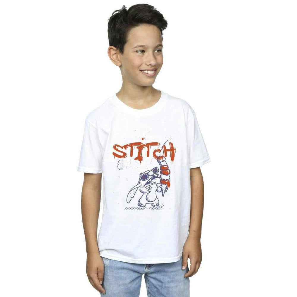 Disney Boys Lilo & Stitch Ice Creams T-Shirt - White