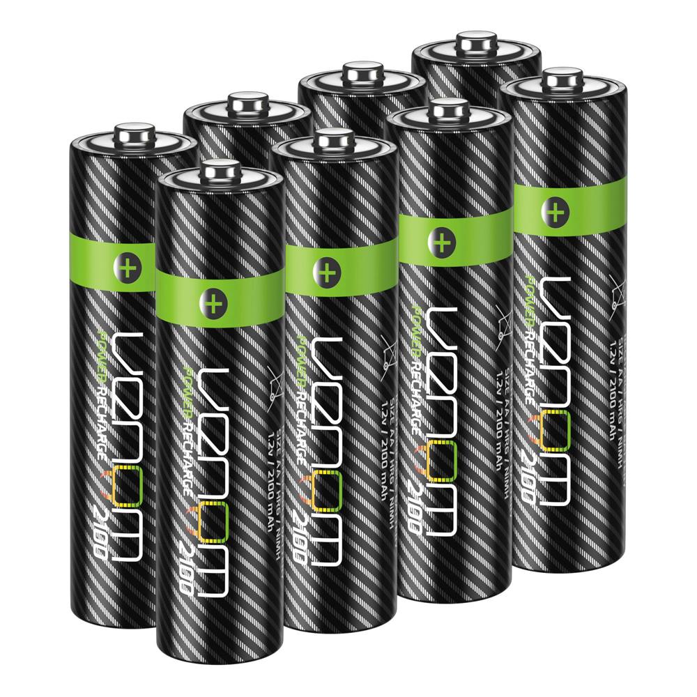 Venom Rechargeable AAA Batteries - High Capacity 800mAh (8-Pack)