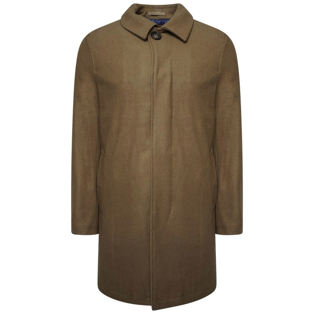 Harry Brown London Wool Blend Overcoat - Camel