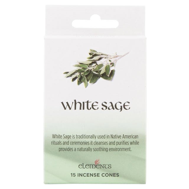 Serano Set of 12 Packets of Elements White Sage Incense Cones