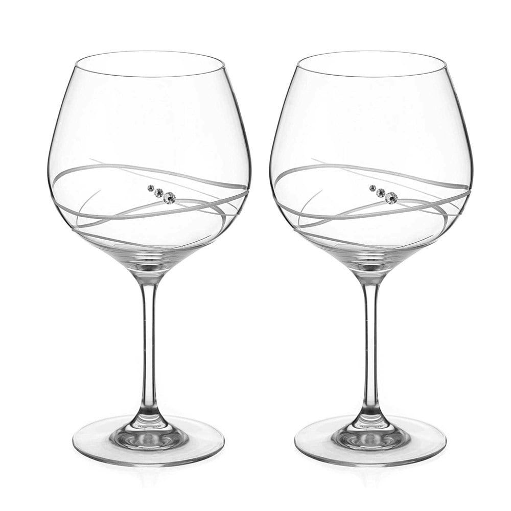 Diamante Soho Gin Glasses Adorned with Swarovski Crystals - Set of 2