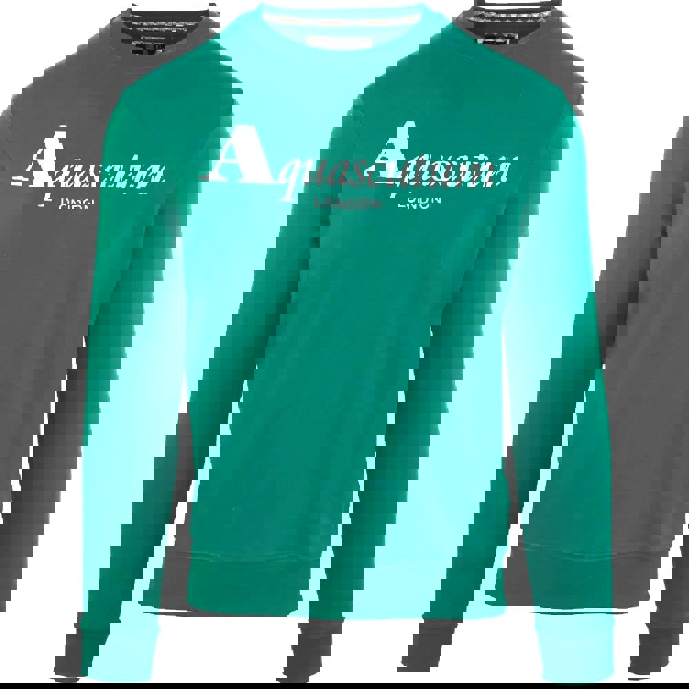 Aquascutum Bold London Logo Sweatshirt - Green