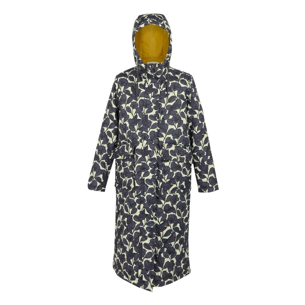 Regatta Womens/Ladies Orla Kiely Birdy Quilted Long Jacket - Grey