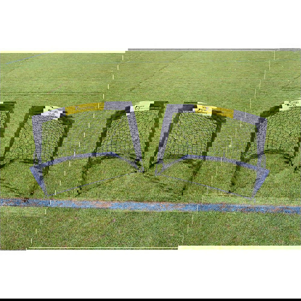 2 PACK - 4.5 x 3.5 Feet Fold Away Football Training Goal Portable Side Game Net