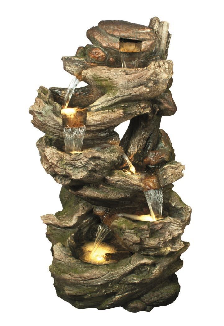 Tranquillity Water Features 6 Fall Woodland Water Feature - Mains Powered Large