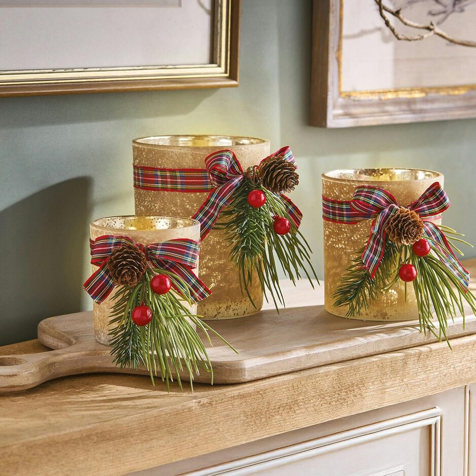 Scotts of Stow Frosted LED Candles Set of 3